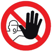 Zutritt für Unbefugte verboten, rund, D=20 cm